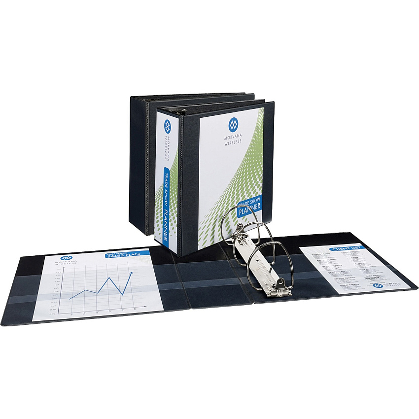Avery&reg; Durable View Binders - EZD Rings 4" Binder Capacity - Letter - 8 1/2" x 11" Sheet Size - 780 Sheet Capacity - 3 Ring - Fastener: D-Ring - Pocket: 4, Internal - Poly - Black - Recycled - Easy Insert Spine, Exposed Rivet, Gap-free Ring, (09800BD)