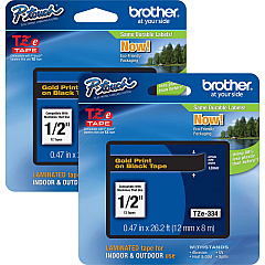Brother P-touch TZe Laminated Tape Cartridges (TZE334BD)