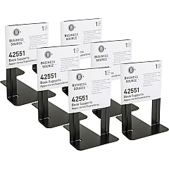 Business Source Heavy-gauge Steel Book Supports 8.50" Height x 9" Width x 6" Depth - Desktop - Non-skid Base, Scratch Resistant, Stain Resistant - Black - Steel - 2/Pair - 6 / Box (BSN42551BX) Business Source Heavy-gauge Steel Book Supports 8.50" Height x 9" Width x 6" Depth - Desktop - Non-skid Base, Scratch Resistant, Stain Resistant - Black - Steel - 2/Pair - 6 / Box (BSN42551BX)