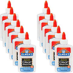 Elmer's Washable Clear School Glue 5 oz - Clear - 12 / Bundle (E305BD)