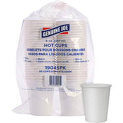 Genuine Joe 8 oz Disposable Hot Cups 8 fl oz - White - Polyurethane - Hot Drink, Hot Drink, Beverage - 50/Pack - 5 / Bundle (GJO19045BD) Genuine Joe 8 oz Disposable Hot Cups 8 fl oz - White - Polyurethane - Hot Drink, Hot Drink, Beverage - 50/Pack - 5 / Bundle (GJO19045BD)