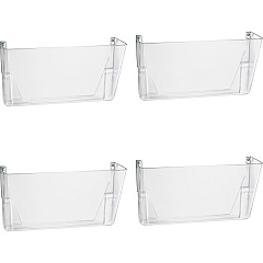Officemate Mountable Wall File 7" Height x 13" Width x 4.12" Depth - Clear - Plastic - 4 / Carton (21434CT) Officemate Mountable Wall File 7" Height x 13" Width x 4.12" Depth - Clear - Plastic - 4 / Carton (21434CT)