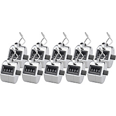 Sparco Finger Ring Tally Counter 4 Digit - Finger Ring - Handheld - Chrome Plated Steel - Silver - 10 / Box (24100BX)