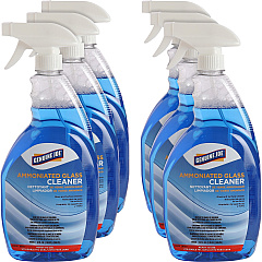 Genuine Joe Ammoniated Glass Cleaner For Hard Surface, Multipurpose - Ready-To-Use - Spray - 32 fl oz (1 quart) - Recommended For: Grease Remover, Smoke Film Remover, Smudge Remover - Blue - 6 / Carton (GJO99669CT) Genuine Joe Ammoniated Glass Cleaner For Hard Surface, Multipurpose - Ready-To-Use - Spray - 32 fl oz (1 quart) - Recommended For: Grease Remover, Smoke Film Remover, Smudge Remover - Blue - 6 / Carton (GJO99669CT)