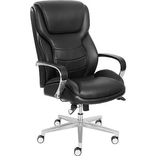 La-Z-Boy ComfortCore Gel Seat Executive Chair Black Seat Color - Faux Leather Seat Material - Black Back Color - Faux Leather Back Material - High Back - 1 Each (48348)