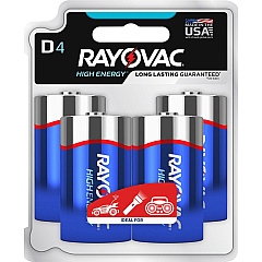 Rayovac Alkaline D Batteries For Multipurpose - D - 4 / Pack (8134TK) Rayovac Alkaline D Batteries For Multipurpose - D - 4 / Pack (8134TK)