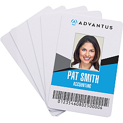 Advantus Blank PVC ID Cards Printable - 2.13" x 3.38" Length - White - Polyvinyl Chloride (PVC) - 100 / Pack (97034)