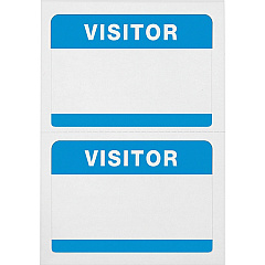 Advantus Self-Adhesive Visitor Badges Visitor - 2 1/4" Height x 3 1/2" Width - Removable Adhesive - Rectangle - White, Blue - 100 / Pack (97190) Advantus Self-Adhesive Visitor Badges Visitor - 2 1/4" Height x 3 1/2" Width - Removable Adhesive - Rectangle - White, Blue - 100 / Pack (97190)