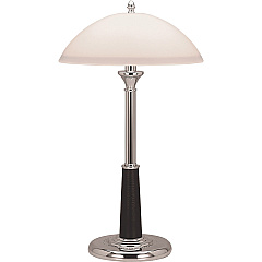 Lorell Glass Shaded Desk Lamp 24" Height x 7.8" Width - 2 x 10 W CFL Bulb - Chrome - Desk Mountable - Chrome - for Desk, Table - 1 Each (LLR99956)
