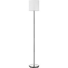 Lorell LED Contemporary Floor Lamp 65" Height x 12" Width - 10 W LED Bulb - Brushed Nickel - Floor-mountable - Silver - for Living Room, Office, Lobby - 1 Each (LLR99967)