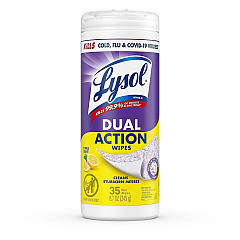 Lysol Dual Action Wipes For Multi Surface - Citrus Scent - Recommended For: Stain Remover - White/Purple - 35/Tub - 1 Each (81143) Lysol Dual Action Wipes For Multi Surface - Citrus Scent - Recommended For: Stain Remover - White/Purple - 35/Tub - 1 Each (81143)