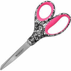 Westcott 8" Fashion Scissors 8" Blade Length - 8" Overall Length - Left/Right - Stainless Steel - Multi - 1 Each (16660)