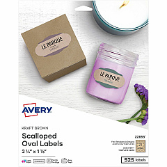 Avery Scallop Edge Labels - Print to the Edge (22855)