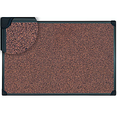 MasterVision Maya Series Techcork Board 36" Board Height x 24" Board Width - Brown Rubber Surface - Self-healing - Black Aluminum Frame - 1 Each (SF132209368) MasterVision Maya Series Techcork Board 36" Board Height x 24" Board Width - Brown Rubber Surface - Self-healing - Black Aluminum Frame - 1 Each (SF132209368)