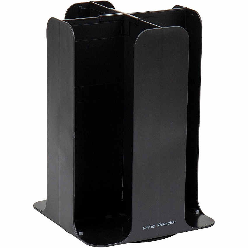 Mind Reader Totem Breakroom Cup/Lid Holder 80 Cup Capacity - Black - 1 Each (CDISPBLK)