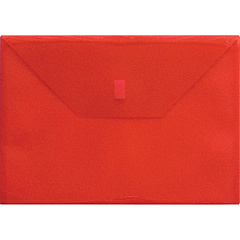 Lion Letter Recycled File Pocket 8 1/2" x 11" - 180 Sheets Capacity - Transparent, Red - 20% Recycled - 1 Each (22080RD)