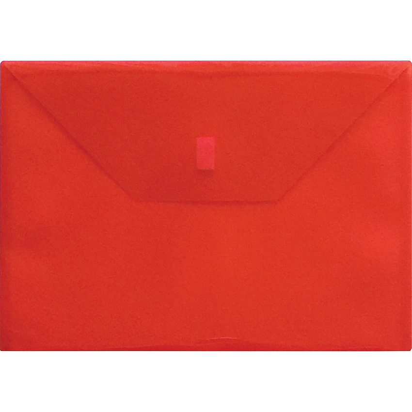Lion Letter Recycled File Pocket 8 1/2" x 11" - 180 Sheets Capacity - Transparent, Red - 20% Recycled - 1 Each (22080RD)