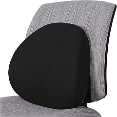 Lorell Ergo Lumbar Back Support Black - Fabric, Memory Foam - 1 Each (LLR42170)