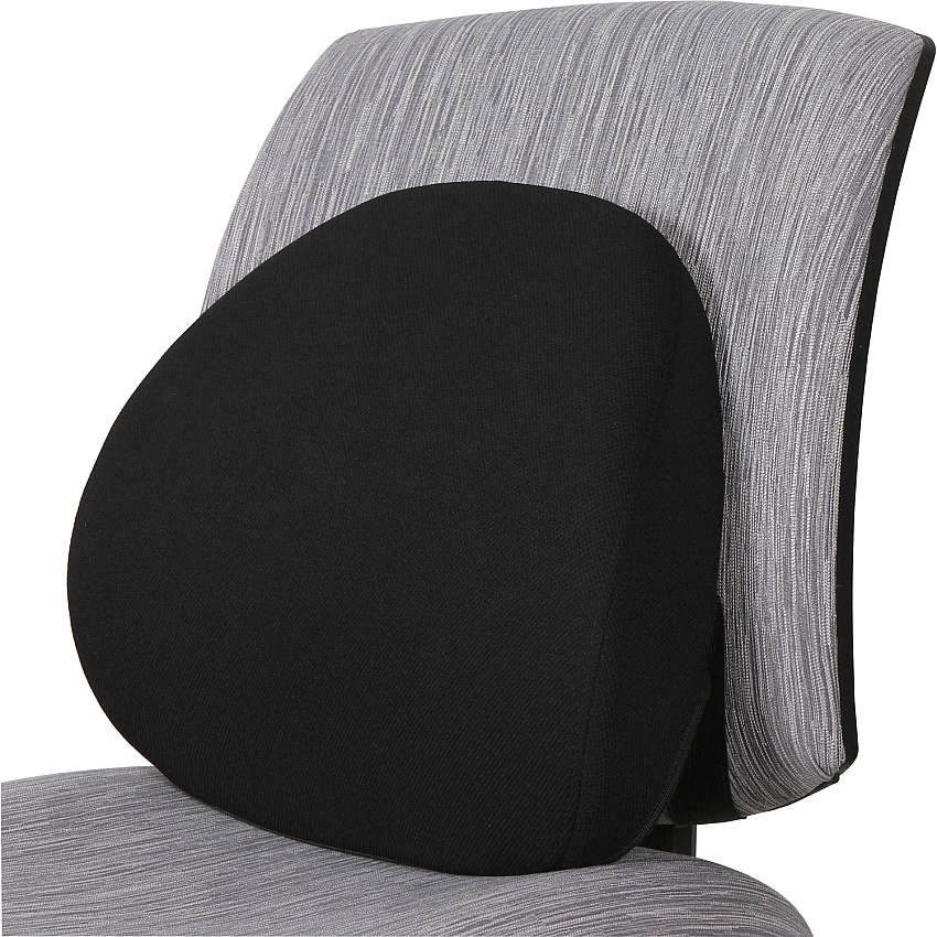Lorell Ergo Lumbar Back Support Black - Fabric, Memory Foam - 1 Each (LLR42170)