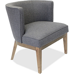 Lorell Accent Guest Chair Walnut Frame Color - Wood Frame Material - Four-legged Base - Gray - Linen - 1 Each (LLR82094) Lorell Accent Guest Chair Walnut Frame Color - Wood Frame Material - Four-legged Base - Gray - Linen - 1 Each (LLR82094)