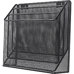 Lorell Mesh Desktop Organizer 3 Tier(s) - 11.42" Height x 3.54" Width x 12.72" Length - Desktop - Durable - Black - Metal - 1 Each (LLR84138) Lorell Mesh Desktop Organizer 3 Tier(s) - 11.42" Height x 3.54" Width x 12.72" Length - Desktop - Durable - Black - Metal - 1 Each (LLR84138)
