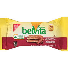 belVita Breakfast Biscuits Individually Wrapped, Hydrogenated Oil-free, No Artificial Flavor, Sweetener-free - Brown Sugar - 1.76 oz - 1 Box (03273)