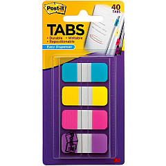 Post-it® Easy Dispenser Tabs 40 Tab(s) - 0.63" Tab Width - Removable - Pink, Purple, Yellow, Blue Tab(s) - Durable, Repositionable, Writable - 1 Pack (676AYPV) Post-it® Easy Dispenser Tabs 40 Tab(s) - 0.63" Tab Width - Removable - Pink, Purple, Yellow, Blue Tab(s) - Durable, Repositionable, Writable - 1 Pack (676AYPV)