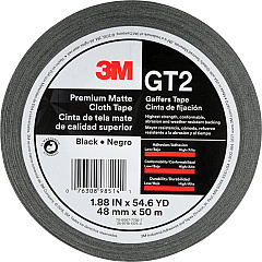 3M Gaffers Cloth Tape 54.60 yd Length x 1.90" Width x 11 mil Thickness - Black - Vinyl - 1 Roll (GT2) 3M Gaffers Cloth Tape 54.60 yd Length x 1.90" Width x 11 mil Thickness - Black - Vinyl - 1 Roll (GT2)