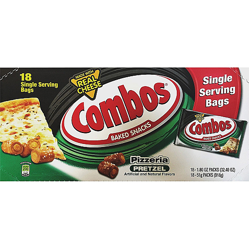 Combos Baked Pretzel Snack Spicy Cheese Pizza - 1 Serving Pack - 1.80 oz - 1 Box (71475)