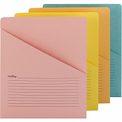 Smead Organized Up Recycled File Jacket 11 pt. - Aqua, Goldenrod, Pink, Yellow - Preprinted, Sturdy, Closed Sides - 10% Recycled - 12 / Pack (75427)