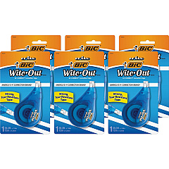 BIC EZ Correct Correction Tape 0.20" Tape Width x 39.40 ft Tape Length - 1 Line(s) - White Tape - Ergonomic White Dispenser - Tear Resistant, Photo-safe, Odorless - White - 6 / Box (WOTAPP11BX) BIC EZ Correct Correction Tape 0.20" Tape Width x 39.40 ft Tape Length - 1 Line(s) - White Tape - Ergonomic White Dispenser - Tear Resistant, Photo-safe, Odorless - White - 6 / Box (WOTAPP11BX)