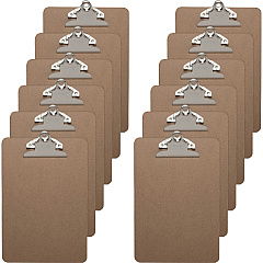 Business Source Mini Clipboard with Standard Metal Clip Standard - 6" x 9" Sheet Size - Hardboard - Brown - 12 / Box (BSN16506BX) Business Source Mini Clipboard with Standard Metal Clip Standard - 6" x 9" Sheet Size - Hardboard - Brown - 12 / Box (BSN16506BX)