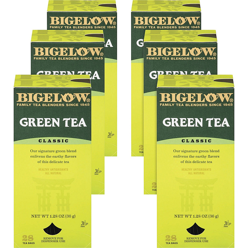 Bigelow Classic Green Tea Bag 8 oz Per Bag - 28/Box - 6 / Carton (00388CT)