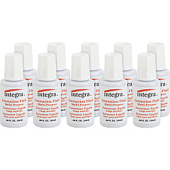 Integra Multipurpose Correction Fluid Brush Applicator - 22 mL - White - 10 / Box (01539BX) Integra Multipurpose Correction Fluid Brush Applicator - 22 mL - White - 10 / Box (01539BX)