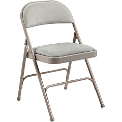 Lorell Padded Folding Chairs Beige Seat Color - Fabric Seat Material - Beige Back Color - Fabric Back Material - Powder Coated Frame Color - Steel Frame Material - 1 Carton (LLR62533)