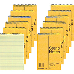 Rediform Steno Notebooks 80 Sheets - Wire Bound - Gregg Ruled Margin - 16 lb Basis Weight - 6" x 9" Sheet Size - Green Paper - Brown Board Cover - Hard Cover, Rigid - 12 / Pack (36746PK) Rediform Steno Notebooks 80 Sheets - Wire Bound - Gregg Ruled Margin - 16 lb Basis Weight - 6" x 9" Sheet Size - Green Paper - Brown Board Cover - Hard Cover, Rigid - 12 / Pack (36746PK)