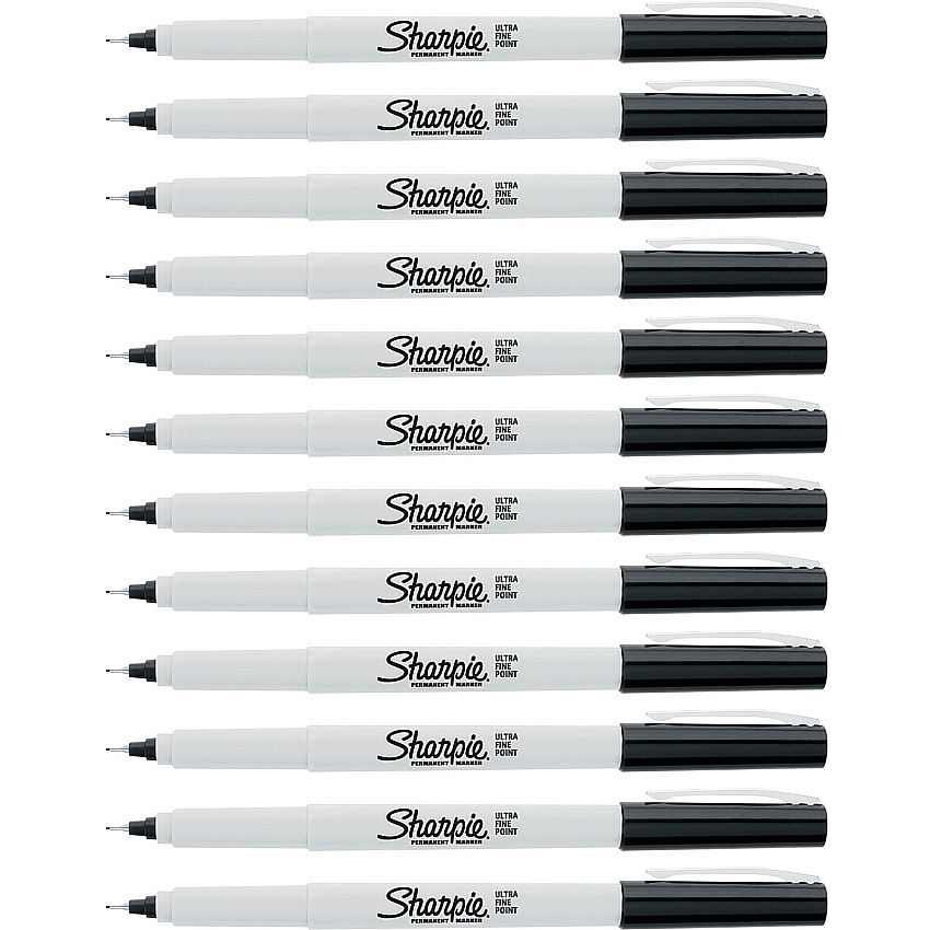 Sharpie Ultra Fine Permanent Markers Alcohol Based - 12 / Dozen (37121DZ)