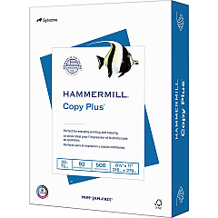 Hammermill Copy Plus Paper - White 92 Brightness - Letter - 8 1/2" x 11" - 20 lb Basis Weight - Acid-free, Quick Drying - White - 500 / Ream (105007) Hammermill Copy Plus Paper - White 92 Brightness - Letter - 8 1/2" x 11" - 20 lb Basis Weight - Acid-free, Quick Drying - White - 500 / Ream (105007)