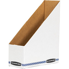 Bankers Box STOR/FILE Magazine File Storage Blue, White - Fiberboard - 1 Each (00723)