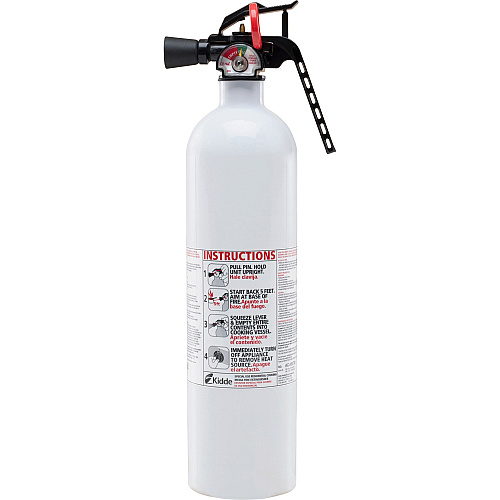 Kidde Fire Kitchen Fire Extinguisher Lightweight, Non-toxic, Corrosion Resistant, Impact Resistant, Rust Resistant - White - 1 Each (21008173MTL)