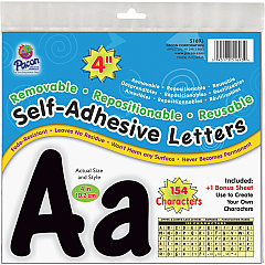 UCreate 154 Character Self-adhesive Letter Set Uppercase Letters, Numbers, Punctuation Marks Shape - Self-adhesive, Removable, Repositionable, Reusable, Fade Resistant, Acid-free, Residue-free, Damage Resistant, Easy to Use - 4" Height x 9" Length (51693)