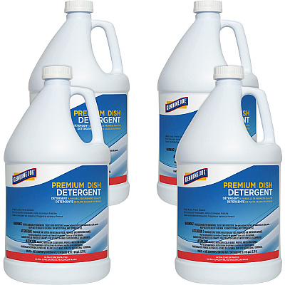Genuine Joe Premium Dish Detergent Concentrate - 128 fl oz (4 quart) - Recommended For: Grease Remover - Blue - 4 / Carton (GJO99678CT)