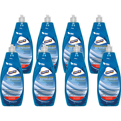 Genuine Joe Premium Dish Detergent For Dish - Concentrate - 38 fl oz (1.2 quart) - Recommended For: Grease Remover - Blue - 8 / Carton (GJO99679CT)