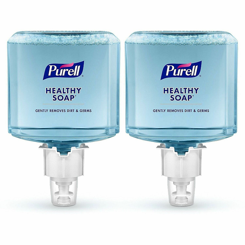 PURELL&reg; ES6 HEALTHY SOAP™ Fresh Scent Foam Fresh Scent - 1.27 quart - Dirt Remover, Kill Germs - Skin - Moisturizing - Blue - Dye-free, Pleasant Scent, Bio-based, Phthalate-free, Paraben-free, Triclosan-free - 2 / Carton (647702)