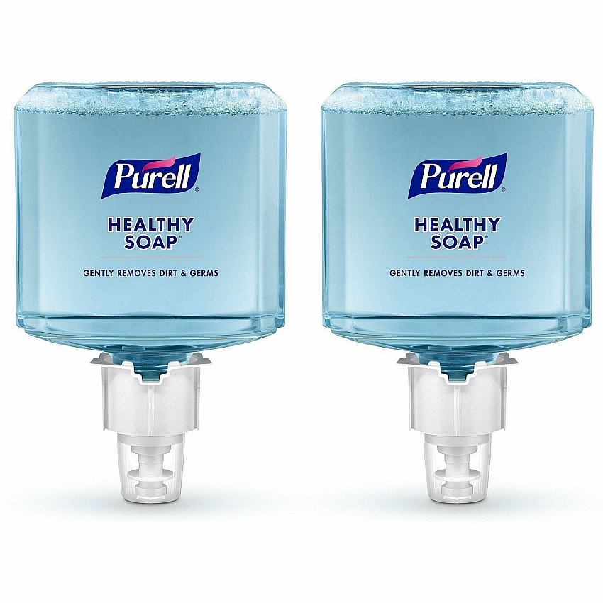 PURELL&reg; HEALTHY SOAP™ ES4 Fresh Scent Foam Refill Fresh Scent - 1.27 quart - Dirt Remover, Kill Germs - Hand, Skin - Moisturizing - Blue - Dye-free, Pleasant Scent, Bio-based, Phthalate-free, Paraben-free, Triclosan-free - 2 / Carton (507702)