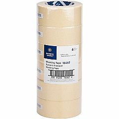 Business Source Utility-purpose Masking Tape 60 yd Length x 2" Width - 3" Core - Tan - Crepe Paper Backing - For Bundling, Holding, Sealing, Masking - 6 / Pack (BSN16462PK) Business Source Utility-purpose Masking Tape 60 yd Length x 2" Width - 3" Core - Tan - Crepe Paper Backing - For Bundling, Holding, Sealing, Masking - 6 / Pack (BSN16462PK)