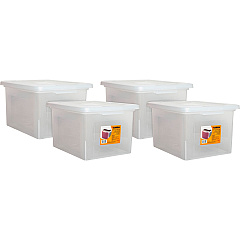 Lorell Stacking File Boxes External Dimensions: 14.2" Width x 18" Depth x 10.8" Height - Media Size Supported: Letter, Legal - Interlocking Closure - Stackable - Plastic - Clear - For File - 2 / Carton (LLR68925CT)