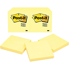 Post-it® Notes Original Notepads 3" Flag/Note Width x 3" Flag/Note Length - Square - 100 Sheets per Pad - Unruled - Canary Yellow - Paper - Self-adhesive, Repositionable - 12/Pack - 2 / Bundle (654YWBD) Post-it® Notes Original Notepads 3" Flag/Note Width x 3" Flag/Note Length - Square - 100 Sheets per Pad - Unruled - Canary Yellow - Paper - Self-adhesive, Repositionable - 12/Pack - 2 / Bundle (654YWBD)