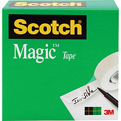 Scotch Invisible Magic Tape 72 yd Length x 1" Width - 3" Core - Matte - Clear - Split Resistant, Tear Resistant - For Mending, Splicing - 12 / Pack (81012592PK)