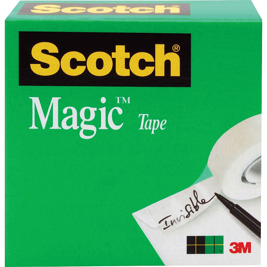 Scotch Invisible Magic Tape 72 yd Length x 1" Width - 3" Core - Matte - Clear - Split Resistant, Tear Resistant - For Mending, Splicing - 12 / Pack (81012592PK)